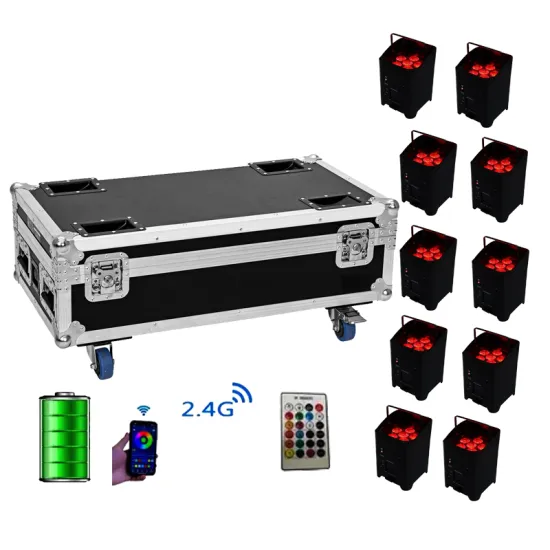 Mobile Phone Controlled Wireless DMX 6x18W RGBWAUV LED Uplight for Events