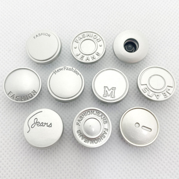 Custom 16mm Metal Moving Button with Logo for Jeans and Coats - Fast Delivery