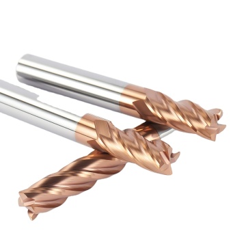 OEM CNC Controlling Customizable Coating 4-Flute Tungsten Steel End Mill Cutter 1-20mm Diameter