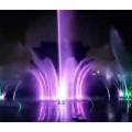 Fancy colorful musical dry fountain