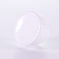 Oblique shoulder white glass jar with wooden lid