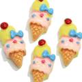 Lovely Resin Miniature Ice cream Cone Cabochons Flat Back Τεχνητό φαγητό Cabochon Επιδόρπιο Sweetie Decor DIY Craft