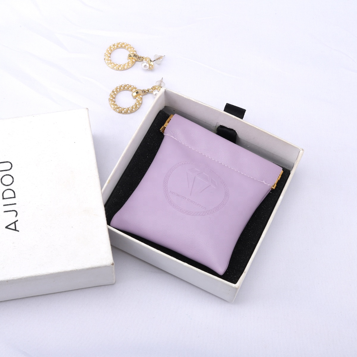 Custom Printed PU Leather Waterproof Jewelry Storage pouch