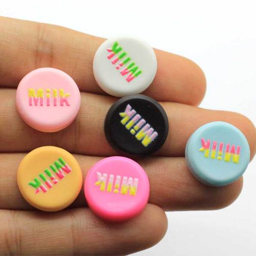 Supply Flatback Chocolate Candy Resin Beads Round Bean Letter Milk Decoration Charms For Scrapbook DIY Art Craft