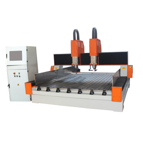 Máquina de roteadores CNC de gravura de pedra de eixo duplo