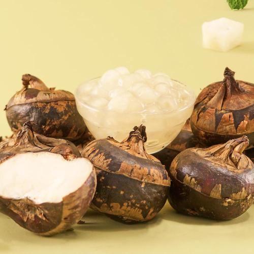 Chestnut Flavor Boba Frozen Water Chestnut Wrapped with Heart Beads Factory