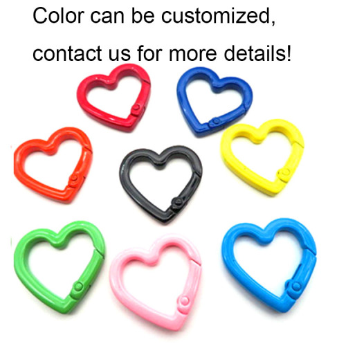 China Colored Zinc Alloy Heart Shape Carabiner Clips Supplier