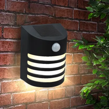 NHWS Hot Selling 3pcs Warm LED ABS Outdoor Waterproof IP44 Landscape Solar Sensor Wall Lamp