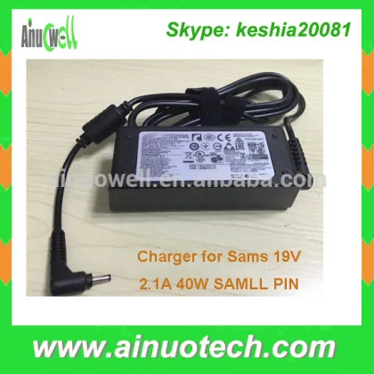 hot selling Laptop Charger for Samsung 19V 2.1A 40W laptop ac adapter SAMLL head with PIN