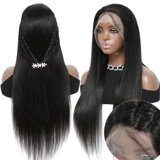 Wholesale Hd Transparent Lace Raw Mink Indian Virgin Hair Wigs Human Hair Lace Front Cuticle Aligned Human Hair Lace Front Wig