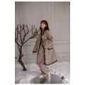 women's autumn and winter quilted three layers pajamas