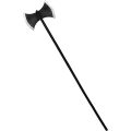 Black Double Bladed Axe Halloween Plastic Prop toy