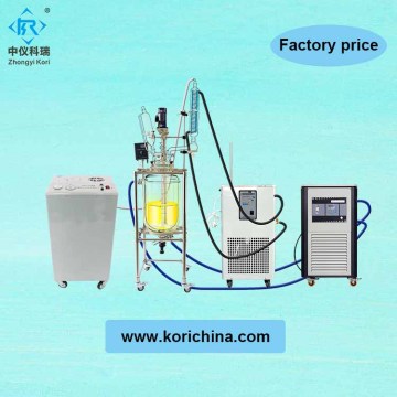 Chemical Agitated Aroma Cylindrical Jacketed Glass Reactor