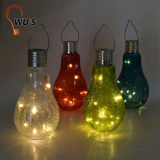 Wholesale factory directly crackle glass solar lights outdoor