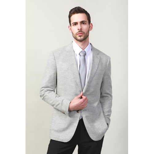 Men'S Light Grey Melange Jacket MEN'S FORMAL POLY LINEN SUITS Manufactory