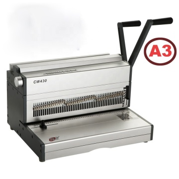 A3 Grootte CW430 Twin Loop Dubbele lus Draadbindende machine -apparatuur 3: 1