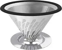 Stainless Steel Cone Pour Over Coffee Dripper Filter
