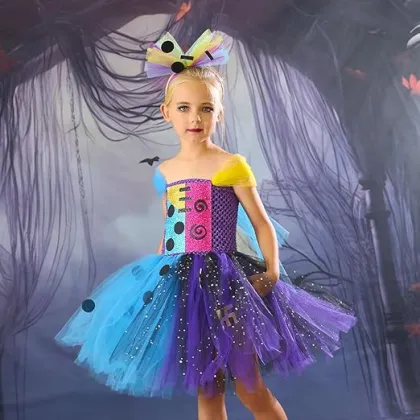 Girls Halloween Sally Princess Tutu Dresses
