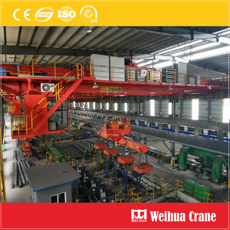 Overhead Crane With Rotary Electromagnetic Sling