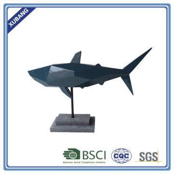 Poly resin Shark with base home decor