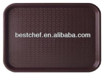 Brown rectangular Fast food tray