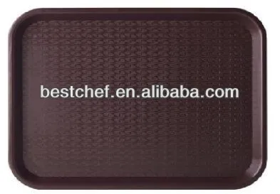 Brown rectangular Fast food tray