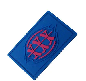 custom embossed brand rubber label for jeans