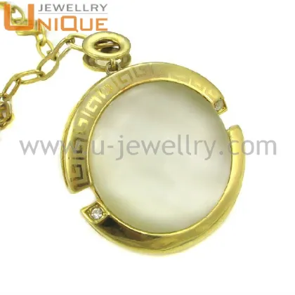 Fashionable gold necklace, stainless steel material gold plated necklace