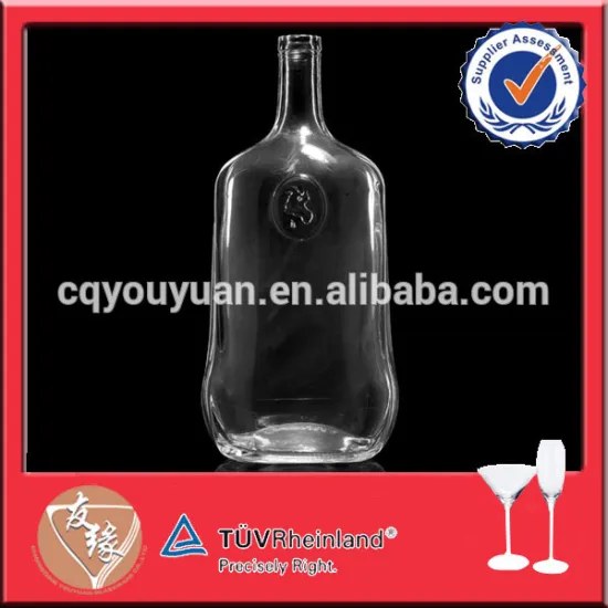 3 liter volume embossed large bottle of vodka