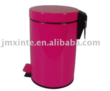 painted galvanized steel cheaper metal pedal trash can