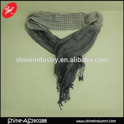 2015 the newest fashion lattice soft gery scarf
