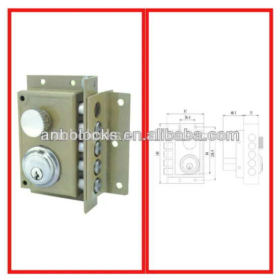 fixed cylinder knob lock