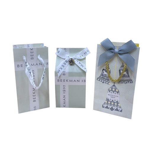 Custom LOGO paper card folding box with ribbon