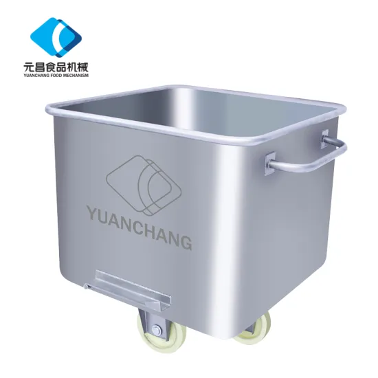 Stainless Steel 304 Hopper Trolley Bin Tub for Food Factory