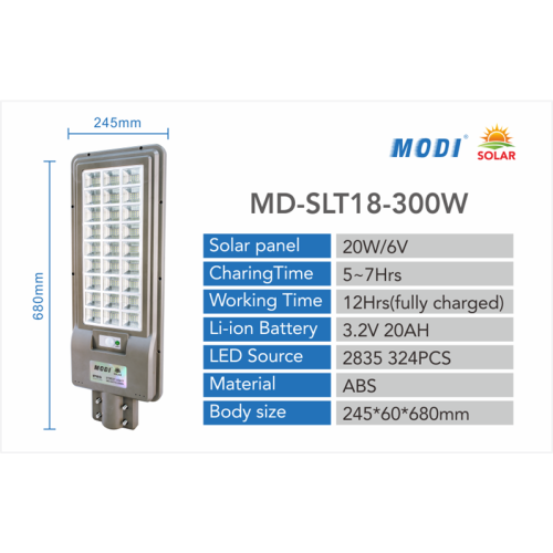 Luz de calle solar 200W led