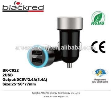Black brand Newest Design 5V 5.2A USB Car Charger, 3 usb car charger, emergency car charger cell phone car charger