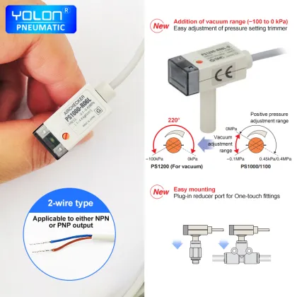 SMC Electronic Miniature Pressure Switch for Air and Vacuum