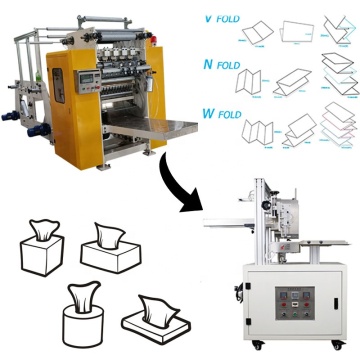 Automatic V Fold Facial Tissue Production Line with Making and Packing Machines