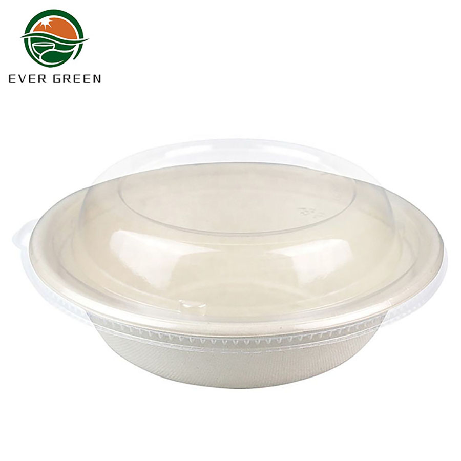 Disposable eco friendly pulp plate Round Salad Bowl