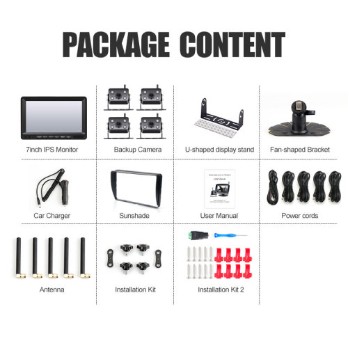 7 Inch Monitor Reversing Night Vision Camera System