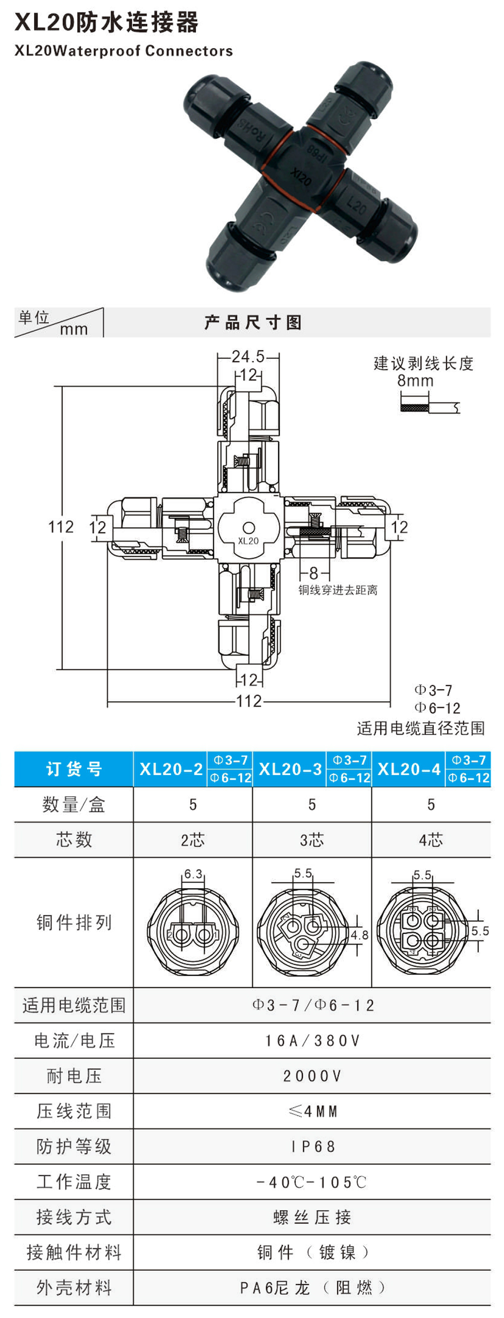 XL20 Parameters