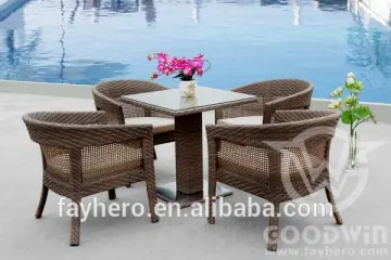 GW0092 outdoor patio furniture rattan woven dining set