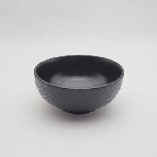 16pcs Black тисненой ужин/керамическая посуда для посуды