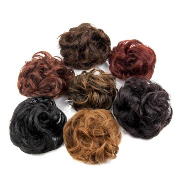AliLeader Wholesale Price Synthetic 10 Colors Chignon Bun Circle Elastic Hair Bands For Women