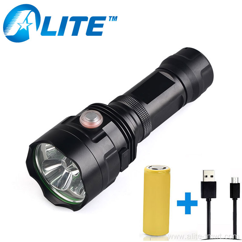 26650 Powerful 3000lm usb rechargeable tactical flashlight