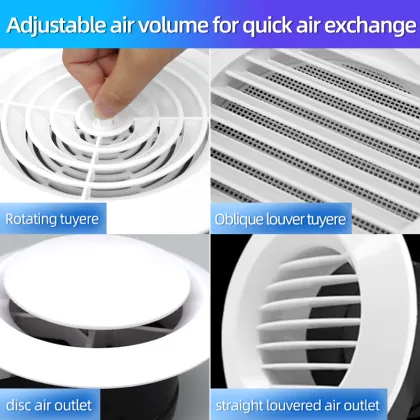 ABS Circular Fresh Air Ventilation Outlet for Central Air Conditioning