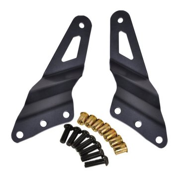 99-06 Chevy Silverado GMC Sierra Steel Metal Upper Roof Windshield Mounting Brackets for 54 Inch Curved LED Light Bar
