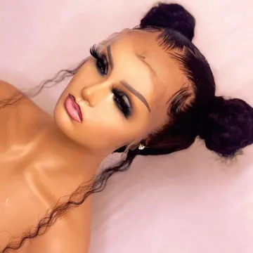 Yeswigs Hd Full Transparent Lace Frontal Wig Afro Kinky Curly Raw Indian 100% Virgin Human Hair Lace Front Wig For Black Women