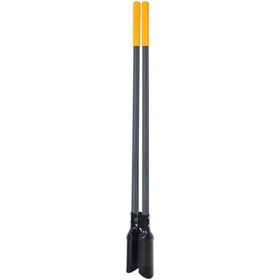 Fiberglass Handle Post Hole Digger with Ruler and Comfort Grip Tool