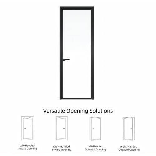 Banheiro moderno com porta giratória de alumínio